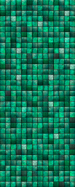 Панель настенная ART A-14.3.1/Mosaic Green Glass глянец 120х300x0,4 см