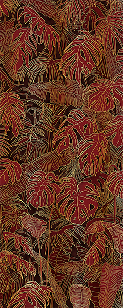 Панель настенная ART A-12.5.2/Foliage Burmese Ruby глянец 120х300x0,4 см