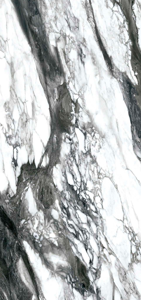 Гранит керамический MN066AP281206 PAINTING White Polished 120x280х0,6 см