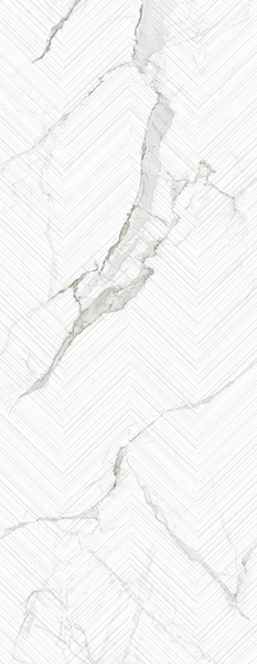 Гранит керамический 41757 LUMIERE WHITE DECOR ST/100X275/R 100x275x0,6 см