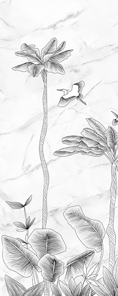 Панель настенная ART A-6.2.1/Oasis Shadow White глянец 120х300x0,4 см