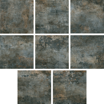 Гранит керамический RUSTY METAL Coal Luxglass 120x120 см