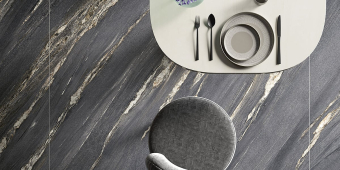 Гранит керамический MMH14761530 MARMI MAXIMUM Nero Damascato SATIN 150х300х0,6 см