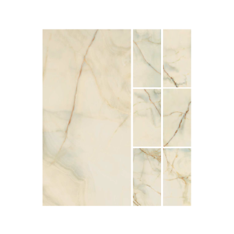 Гранит керамический 765693 LES BIJOUX MAGNUM Onyx Blanche GLOSSY 120х280х0,6 см