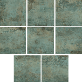 Гранит керамический RUSTY METAL Moss Luxglass 120x120 см