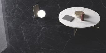 Гранит керамический MML5061530 MARMI MAXIMUM Dark Marquina LUCIDATO 150х300х0,6 см